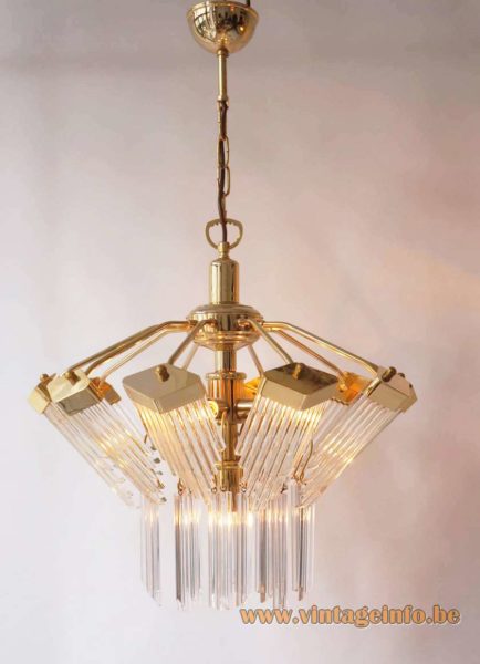Gold Plated Crystal Rods Chandelier 1