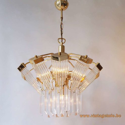 Gold Plated Crystal Rods Chandelier 2