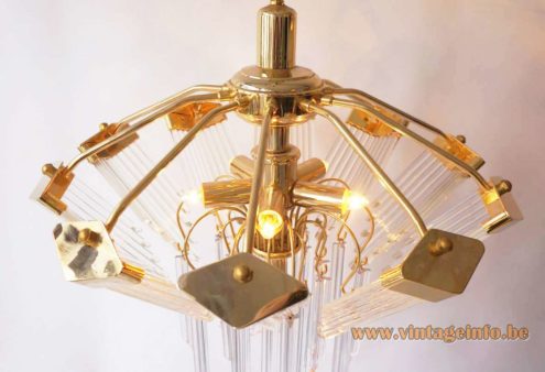 Gold Plated Crystal Rods Chandelier 4