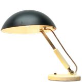 Karl Trabert Schaco desk lamp round metal base adjustable rod & black lampshade Bauhaus 1933 Schanzenbach Germany