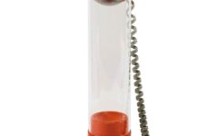 Staff table lamp 1214 round orange metal base glass tube eyeball chrome globe lampshade Germany 1970s