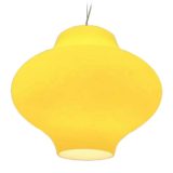 Arteluce Cina pendant lamp yellow glass onion lampshade 1994 design: Rodolfo Dordoni Italy 1990s FLOS