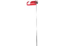 Joe Colombo Spider floor lamp round flat base chrome rod rectangular lampshade 1965 design Oluce Italy