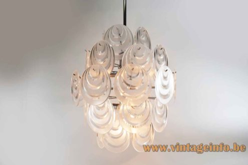Aro Leuchte Plastic Discs Chandelier 1