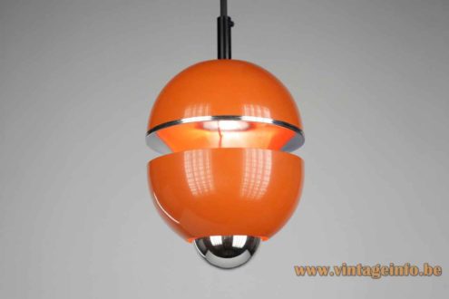 Massive Orange Globe Pendant Lamp 3