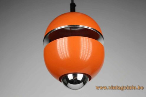Massive Orange Globe Pendant Lamp 4