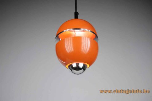 Massive Orange Globe Pendant Lamp 5