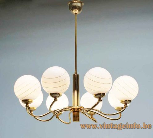 Massive Striped Globes Chandelier 1