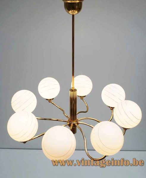 Massive Striped Globes Chandelier 2