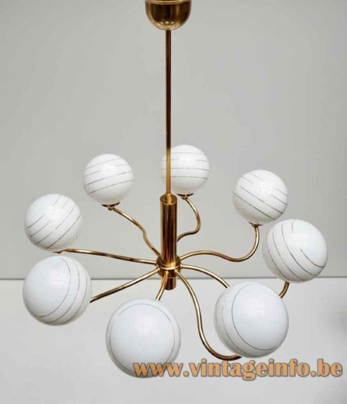 Massive Striped Globes Chandelier 5