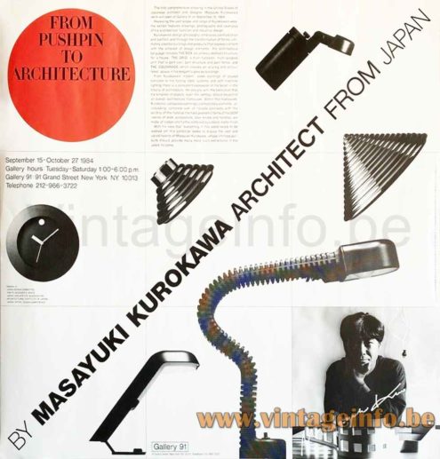 Staff Cobra Desk Lamp - Publicity - 1977 Design: Masayuki Kurokawa, Japan, Germany