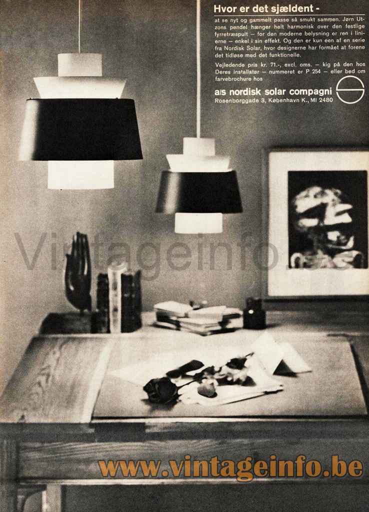 Nordisk Solar Tivoli Pendant Lamp - 1965 Catalogue Picture