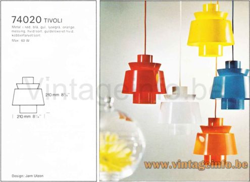 Nordisk Solar Tivoli Pendant Lamp - 1968 Catalogue Picture