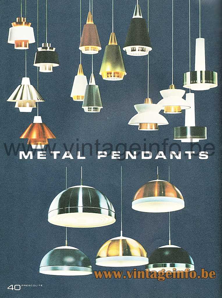 Nordisk Solar Tivoli Pendant Lamp - Prescolite 1966 Lighting Catalogue