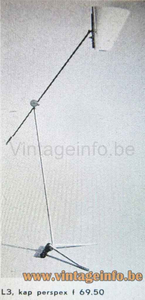 1950s Metal Floor Lamp - Artiforte Catalogue Picture, 1960s, The Netherlands