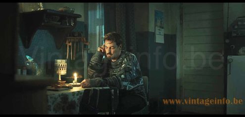 Aro Leuchte bedside table lamps used as a set decoration in the 2026 German espionage thriller tv series Unfamiliar season 1 episode 2