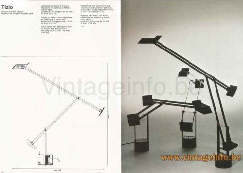 Artemide Tizio 50 desk lamp 1976 catalogue picture design: Richard Sapper