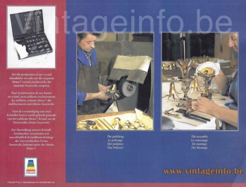 Boulanger Chrome Reed Table Lamp - 1980s Catalogue Picture - Swarovski - The Polishing, The Assembly