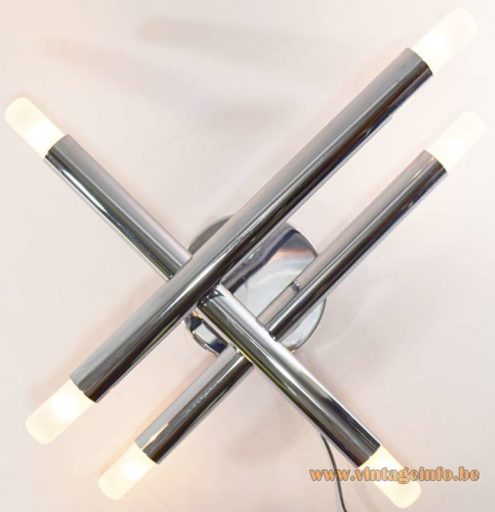 Boulanger Chrome Tubes Ceiling Lamp - 6 Lamps Version