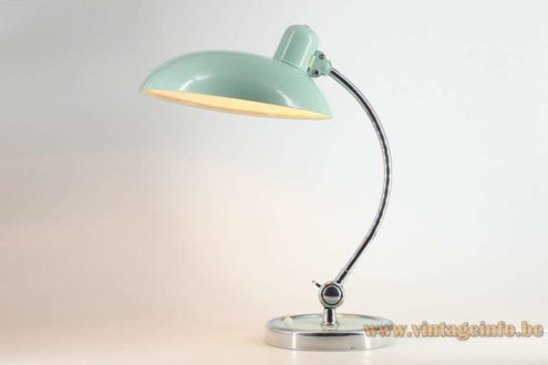 Christian Dell 6631 desk lamp light blue Luxus version made by Metalarte Spain