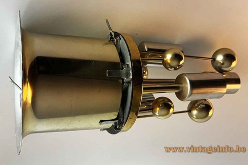 DORIA Brass Satellite Flush Mount - Complete With Clamps / Hooks
