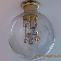 DORIA Brass Satellite Flush Mount - Model 5239, 1960s, 1970s, Germany