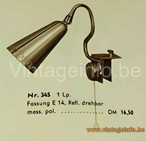 ERCO Picture Lamps - 1954 Catalogue Picture