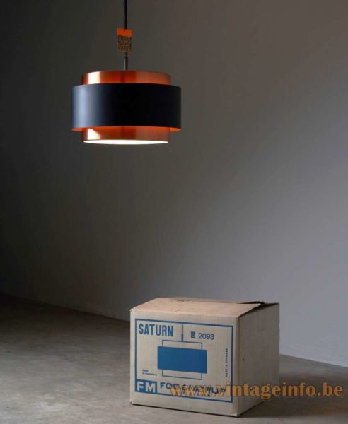 Fog & Mørup Saturn pendant lamp copper version E2093/40/7 + original shipping box