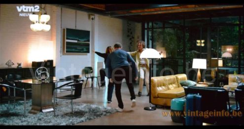 Gaetano Sciolari trumpet chandelier prop 2025 Dutch TV series Nemesis (S1E2)