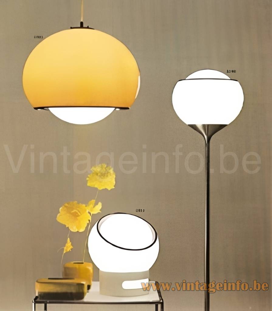 Harvey Guzzini Bud pendant lamp – 1968 Catalogue Picture Harvey Guzzini Bud Pendant Lamp 1968 Catalogue Picture + Flash & Clan Floor Lamps