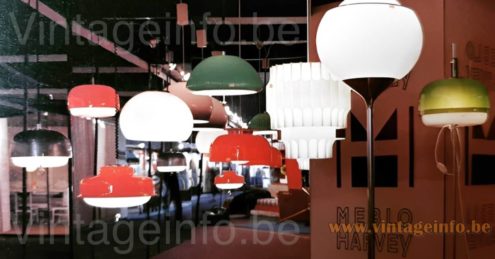 Harvey Guzzini Cabras Pendant Lamp – 1960s Harvey Guzzini Meblo Zagreb Lighting Fair Harvey Guzzini Cabras pendant lamp 1960s Harvey Guzzini Meblo Zagreb Lighting fair other models: Flash, Zurigo, Teulada, Clear