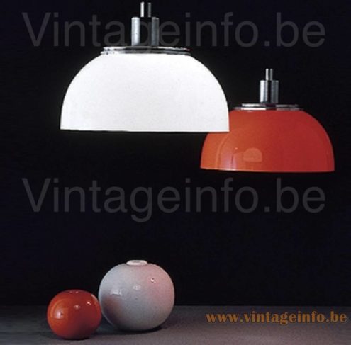 Harvey Guzzini Faro Pendant Lamp – 1970 Catalogue Picture Harvey Guzzini Faro pendant lamp 1970 catalogue picture models 2251 & 3031 1970s production 1970-1977