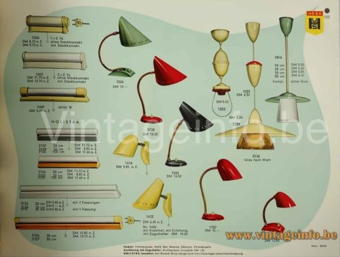 HoSo Stars Desk Lamp 1956 Catalogue Picture Hoffmeister Germany 