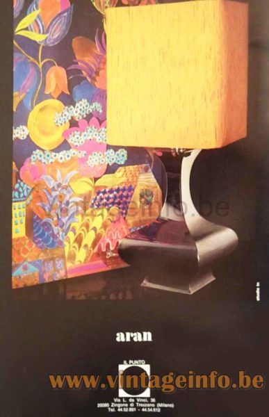 Il Punto Aran Table Lamp - 1970s Publicity Image