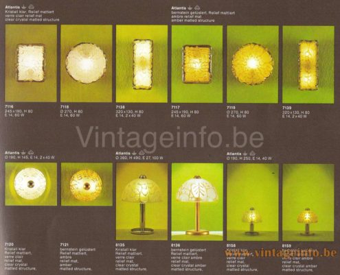 Peill + Putzler Atlantis pendant lamp wall lamps & table lamps different models