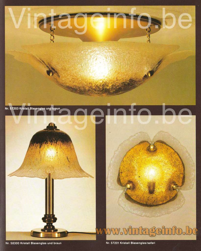 Peill + Putzler Brügge pendant lamp 1979 catalogue picture ceiling, wall & table lamps