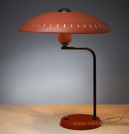 Philips Junior desk lamp other version with a 45 degree bent rod as in the 1960s advertisement