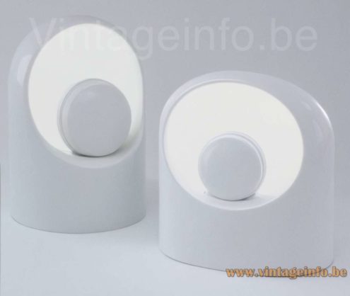 Philips Venezia table lamp 1960s Philips catalogue picture Venezia 01 + 02 white