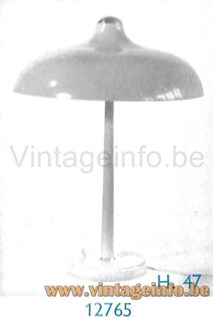 Red Mushroom Desk Lamp - 1950s, 1960s, Massive Belgium - Catalogue Picture