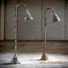 Valenti leather floor lamp 2000s catalogue picture fantasy design 