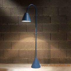 alenti leather floor lamp 2000s catalogue picture azul: blue leather 