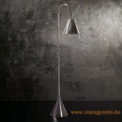 Valenti leather floor lamp 2000s catalogue picture metal design