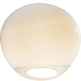 Vistosi Nessa table lamp white opal clear biomorph hand-blown Murano glass globe lampshade E27 socket 1970s design Italy