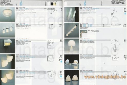 iGuzzini Bugia table lamp catalogue picture + models: Baobab, Lalea, Daqga, Clip, Kentia, Quarrto di Sfera & Ventaglio