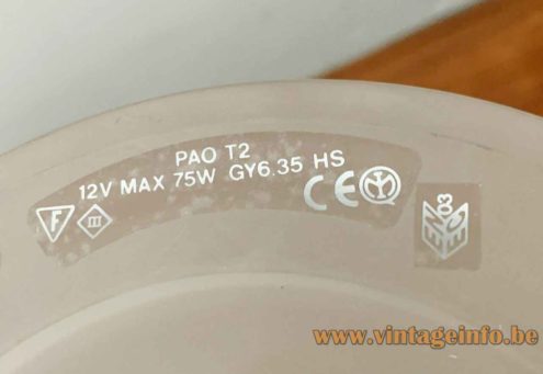 Arteluce Pao T2 Table Lamp Label