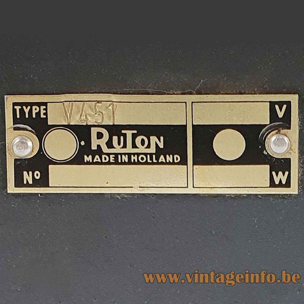 Ruton Metal Label Logo The Netherlands