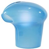 1970s VeArt table lamp translucent blue hand-blown Murano glas lampshade design: Umberto Riva 1980s Italy Medusa