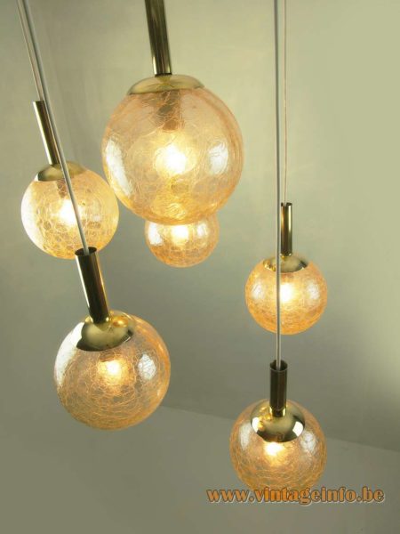 Crackle Glass Globes Chandelier 1