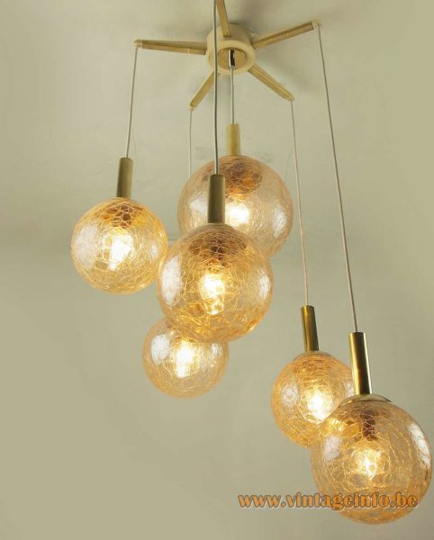 Crackle Glass Globes Chandelier 2