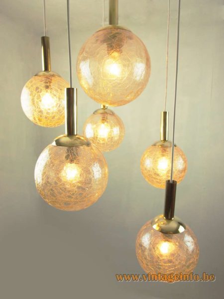 Crackle Glass Globes Chandelier 3